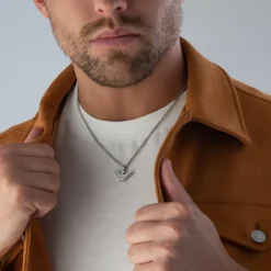 Emporio Armani Stainless Steel Logo Men’s Necklace