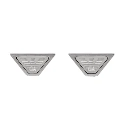 Emporio Armani Stainless Steel Eagle Logo Stud Earrings