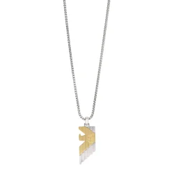 Emporio Armani Stainless Steel and Gold Tone Pendant