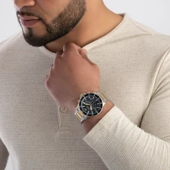 Emporio Armani World Explorer 43mm Stainless Steel and Yellow Gold Tone Chronograph Men's Watch