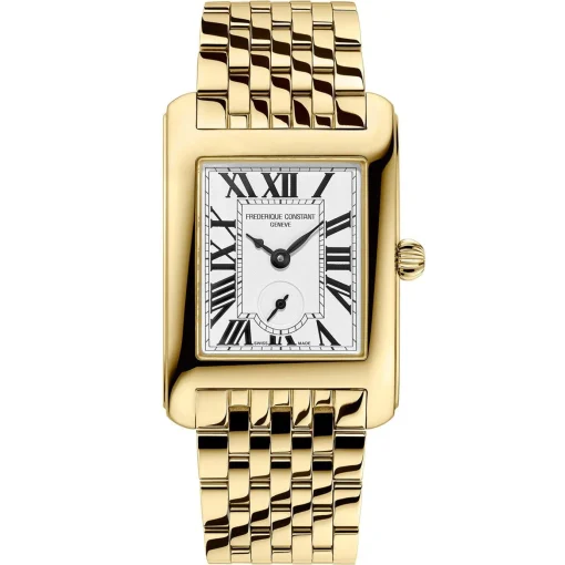 Frederique Constant Classics Carree Small Seconds 36mm Yellow Gold Plated Ladies Watch