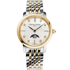 Frederique Constant Classics Slimline Moonphase 30mm Stainless Steel and Yellow Gold PVD Ladies Watch