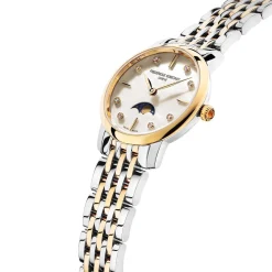 Frederique Constant Classics Slimline Moonphase 30mm Stainless Steel and Yellow Gold PVD Ladies Watch