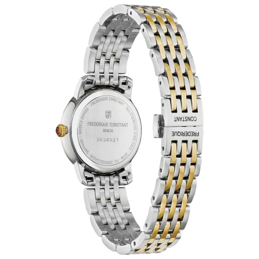 Frederique Constant Classics Slimline Moonphase 30mm Stainless Steel and Yellow Gold PVD Ladies Watch