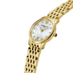 Frederique Constant Classics Slimline 30mm Yellow Gold PVD Diamond Ladies Watch
