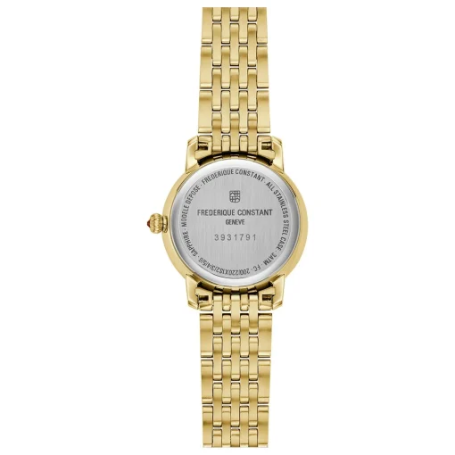 Frederique Constant Classics Slimline 30mm Yellow Gold PVD Diamond Ladies Watch