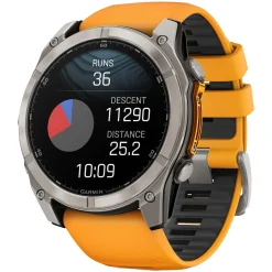 Garmin Fenix 8 AMOLED 51mm Multisport GPS Orange Silicone Strap Smartwatch