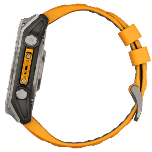 Garmin Fenix 8 AMOLED 51mm Multisport GPS Orange Silicone Strap Smartwatch