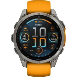 Garmin Fenix 8 AMOLED 47mm Multisport GPS Orange Silicone Strap Smartwatch