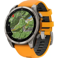 Garmin Fenix 8 AMOLED 47mm Multisport GPS Orange Silicone Strap Smartwatch