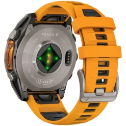 Garmin Fenix 8 AMOLED 47mm Multisport GPS Orange Silicone Strap Smartwatch