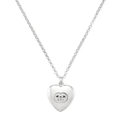 Gucci Blind For Love Silver Heart Necklace