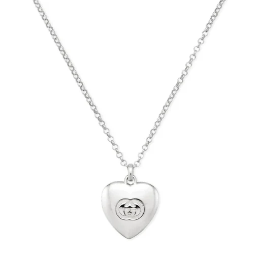 Gucci Blind For Love Silver Heart Necklace