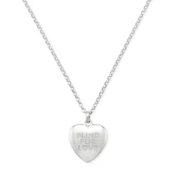 Gucci Blind For Love Silver Heart Necklace