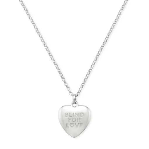 Gucci Blind For Love Silver Heart Necklace