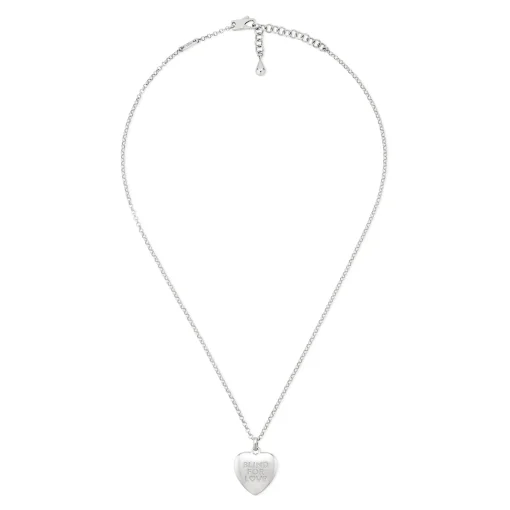 Gucci Blind For Love Silver Heart Necklace