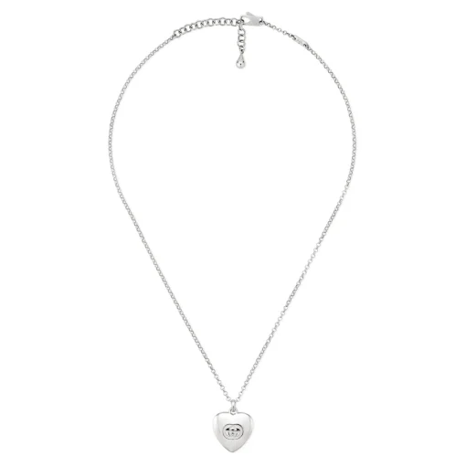 Gucci Blind For Love Silver Heart Necklace