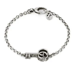 Gucci GG Marmont Double G Key Silver Bracelet