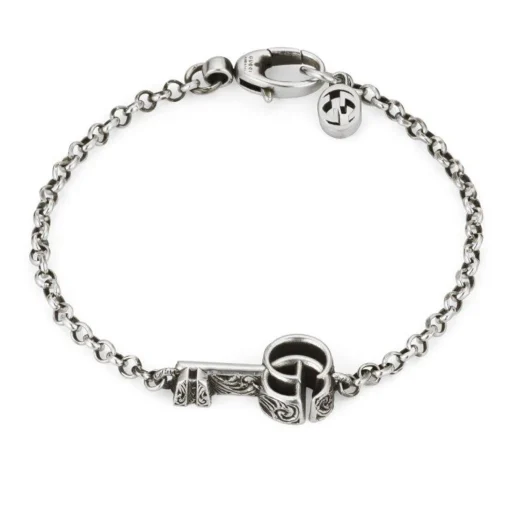 Gucci GG Marmont Double G Key Silver Bracelet
