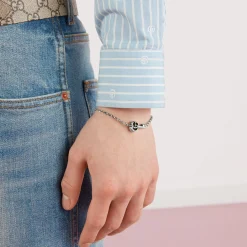 Gucci GG Marmont Double G Key Silver Bracelet