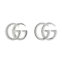 Gucci GG Marmont Silver Stud Earrings