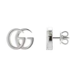 Gucci GG Marmont Silver Stud Earrings