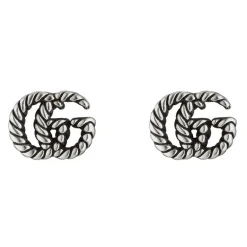 Gucci GG Marmont Silver Stud Earrings