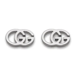 Gucci GG Running Tissue 18ct White Gold Stud Earrings