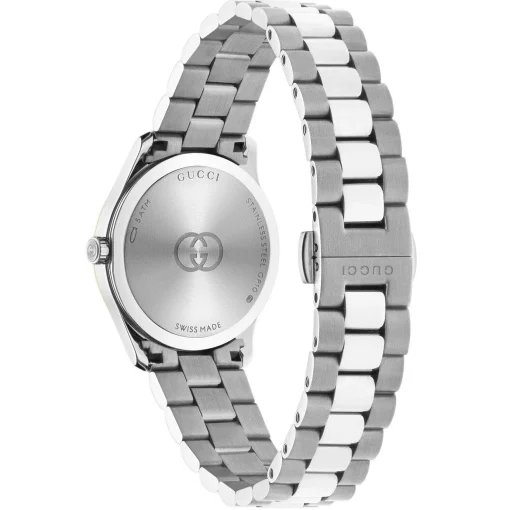 Gucci G-Timeless 29mm Stainless Steel and Yellow Gold Diamond Ladies Watch
