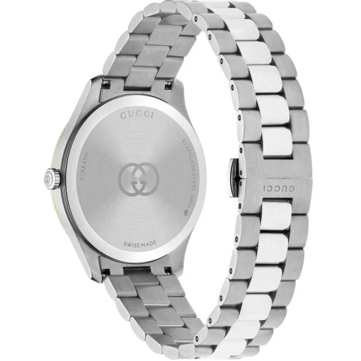 Gucci G-Timeless 38mm Stainless Steel and Yellow Gold Plated Watch