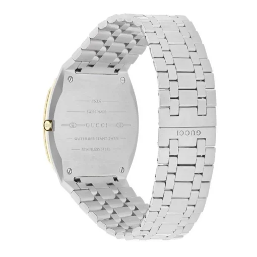 Gucci 25H 34mm Stainless Steel and Gold Plated Watch
