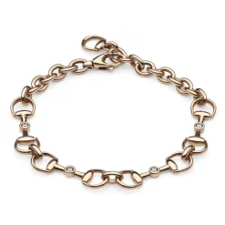 Gucci Horsebit 18ct Rose Gold Diamond Bracelet