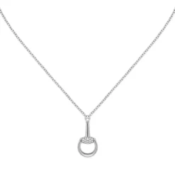 Gucci Horsebit 18ct White Gold Diamond Necklace