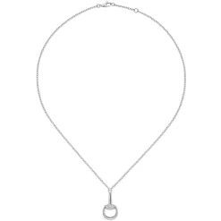 Gucci Horsebit 18ct White Gold Diamond Necklace