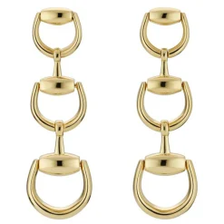 Gucci Horsebit 18ct Yellow Gold Drop Earrings