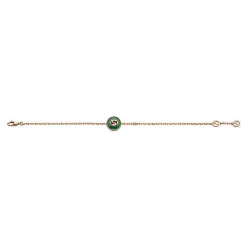 Gucci Interlocking 18ct Rose Gold Diamond Bracelet
