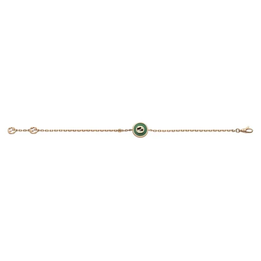 Gucci Interlocking 18ct Rose Gold Diamond Bracelet