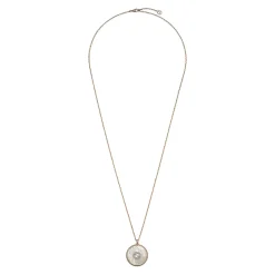 Gucci Interlocking 18ct Rose Gold Diamond Mother of Pearl Necklace