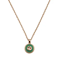 Gucci Interlocking 18ct Rose Gold Diamond Necklace