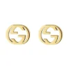Gucci Interlocking 18ct Yellow Gold Stud Earrings