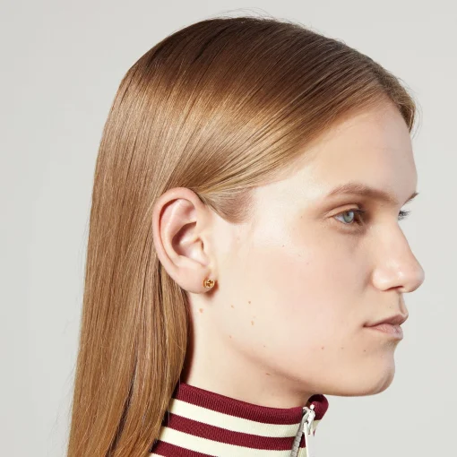 Gucci Interlocking 18ct Yellow Gold Stud Earrings