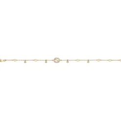 Gucci Interlocking 18ct Yellow Gold Diamond Bracelet