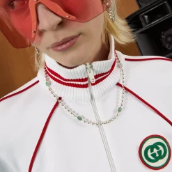 Gucci Interlocking G Silver Boule Necklace