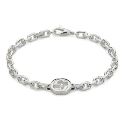 Gucci Interlocking Silver Bracelet