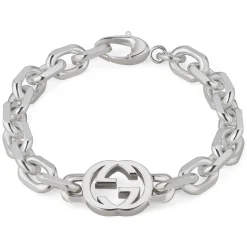 Gucci Interlocking Silver Bracelet