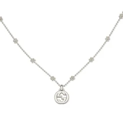 Gucci Interlocking Silver Necklace