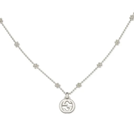 Gucci Interlocking Silver Necklace