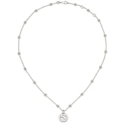 Gucci Interlocking Silver Necklace