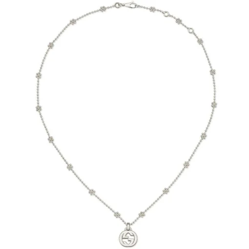 Gucci Interlocking Silver Necklace