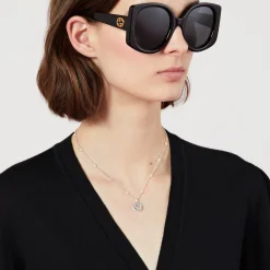 Gucci Interlocking Silver Necklace